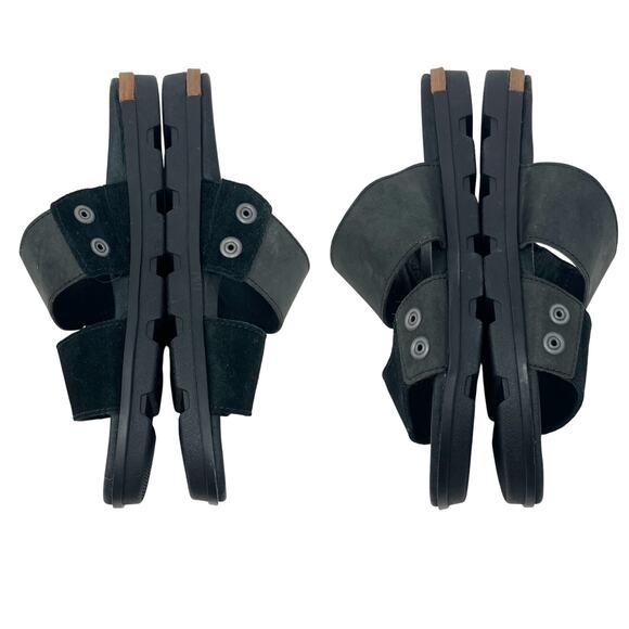 Sorel Torpeda Slide II Black Leather & Suede Sandals size 7.5 - Picture 5 of 13